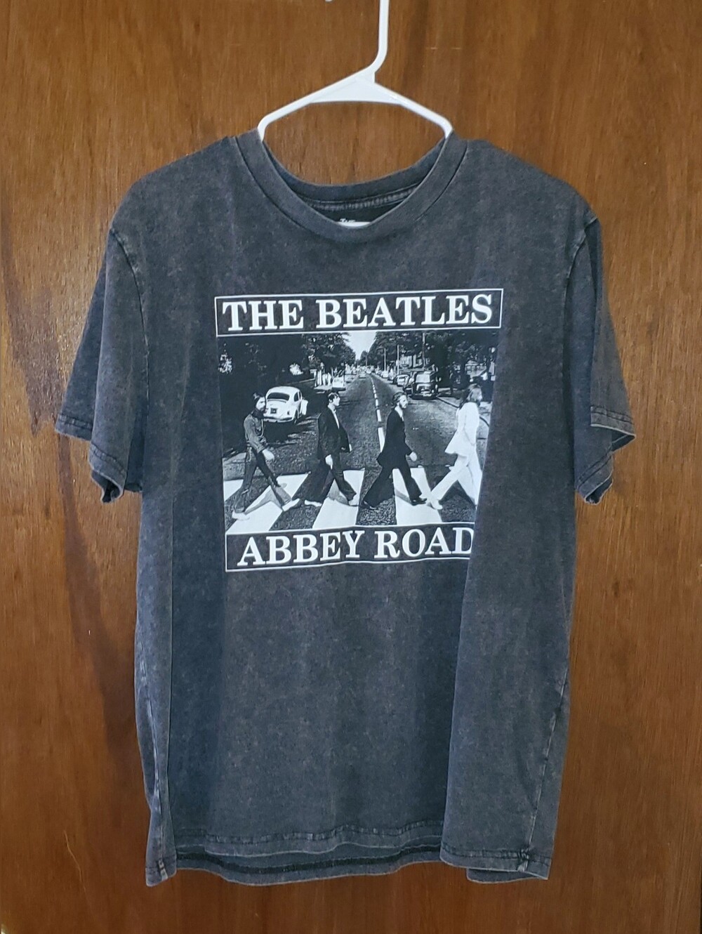 The Beatles Abbey Road Vintage Wash Gray T-Shirt Sz Large